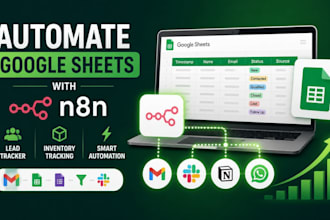 automate google sheets, spreadsheet, lead tracker, inventory tracking using n8n