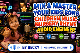 mix and master your kids song children music nursery rhyme audio engineer