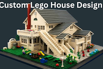 do custom lego moc 3d lego model in brinklink studio with building instruction