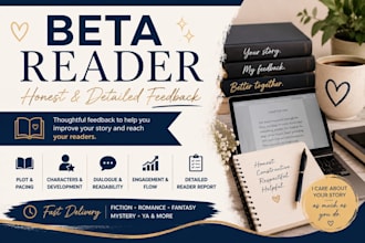 beta read your novel and provide honest feedback