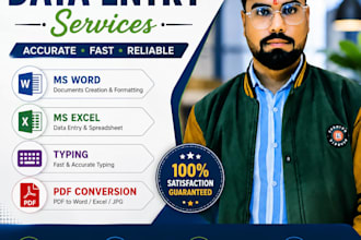 do accurate data entry, typing and ms word excel work