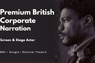 record a professional british corporate narration voice over