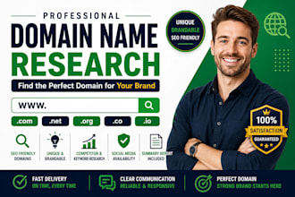research SEO friendly domain name business name company name domain research