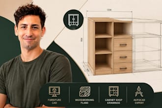 furniture cad, woodworking plans, cabinet shop drawings, autocad expert