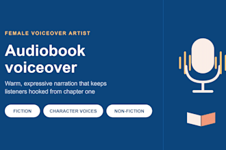 do female voiceover, voice acting, narration and character voice audiobook