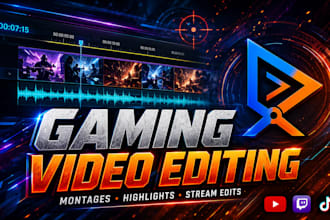 edit epic gaming videos, montages, highlights, and stream clips for social media