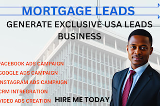 generate exclusive USA mortgage, car rental and  house rental leads with ads