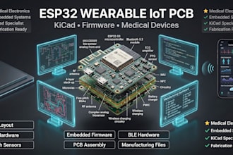 build production biomedical wearable pcb with esp32 ble biosensors iot firmware