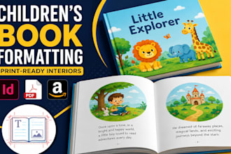chiidren book formatting print interiors typesetting layout design book resize