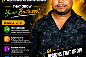 design professional ai business posters,