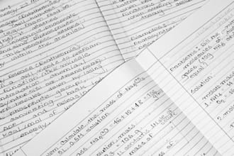 provide neatly handwritten study notes, or any documents