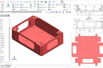 do industrial product cad assembly sheet metal enclosure gd and t 3d drawings