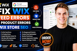 fix wix google merchant feed product errors and wix store SEO