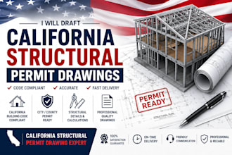 draft california structural permit drawings