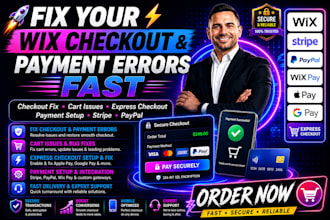 do wix checkout payment bug error fix wix cart express checkout button fix setup