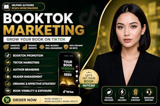 do booktok promotion tiktok book marketing, author promotion and ebook marketing