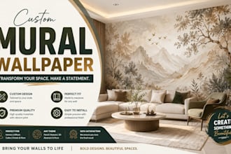 create custom wall art mural design wallpaper and doodle art