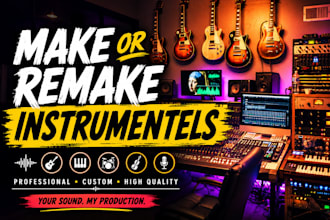 produce custom instrumental, backing track, or remake beat