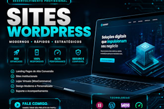 construir e redesenhar o design do site wordpress responsivo para o seu negócio