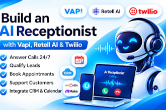 build an ai receptionist using vapi, retell ai, and twilio