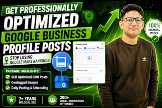 create SEO optimized gmb posts with geotag images for higher google maps ranking