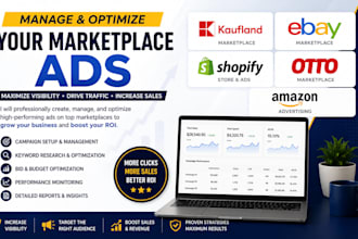 manage your marketplace ads on kaufland, ebay, shopify, otto, and amazon