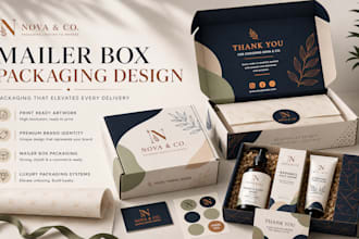 do product packaging box design,  subscription box design, mailer box design