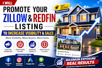 do real estate marketing for your zillow or redfin listing