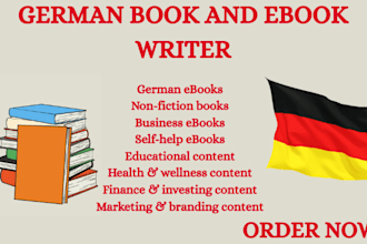 write your ebook or content as a ghostwriter in german