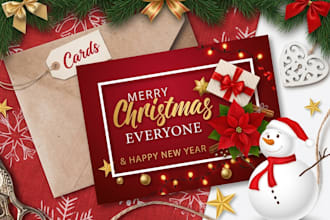 do christmas card, greeting and invitation cards design