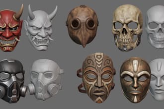 model 3d cosplay helmet mask wearable stl for 3d printing and cnc