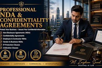 draft a professional nda, confidentiality and non disclosure agreement