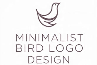 design minimalist bird logo for brand and business