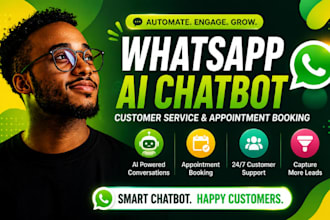 create whatsapp ai chatbot for customer service and appointment booking