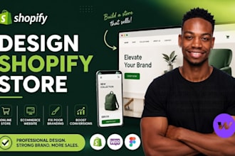 design shopify dropshipping online store, ecommerce website, fix poor branding