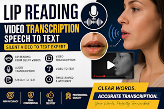 do lip reading, silent video transcription, speech to text and video to text