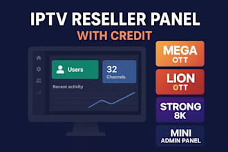 provide reseller panel, mutipl device, max ott, dino, panel setup