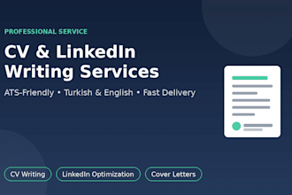 write a professional CV and linkedin profile
