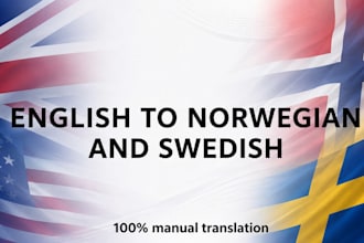 accurately translate english to norwegian, swedish to english or norwegian