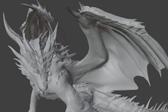 sculpt custom 3d miniatures, figurines, monster, cosplay model for 3d printing