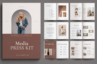 design clickable epk, media kit, press kit, one sheet and author website