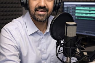 record voiceover in hindi or english with indian accent