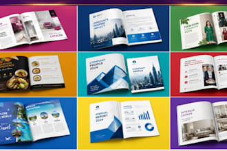 design brochure, newsletter, booklet, company profile for canva editable