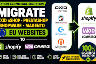 migrate oxid eshop prestashop shopware magento eu shopify woocommerce websites