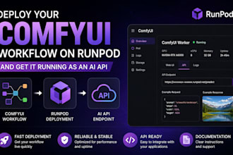 deploy your comfyui workflow on runpod and set up API