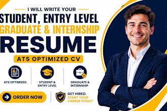 write your student entry level graduate and internship resume ats optimized cv