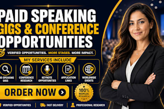 find paid speaking gigs and conference opportunities