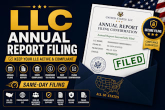 file your llc annual report, boi report and franchise tax