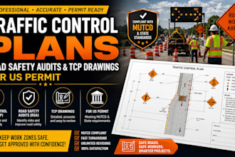 do traffic control plans, road safety audits, tcp drawings for US permit