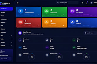setup latest xtream ui server, xui one, epg configure, and panel installation